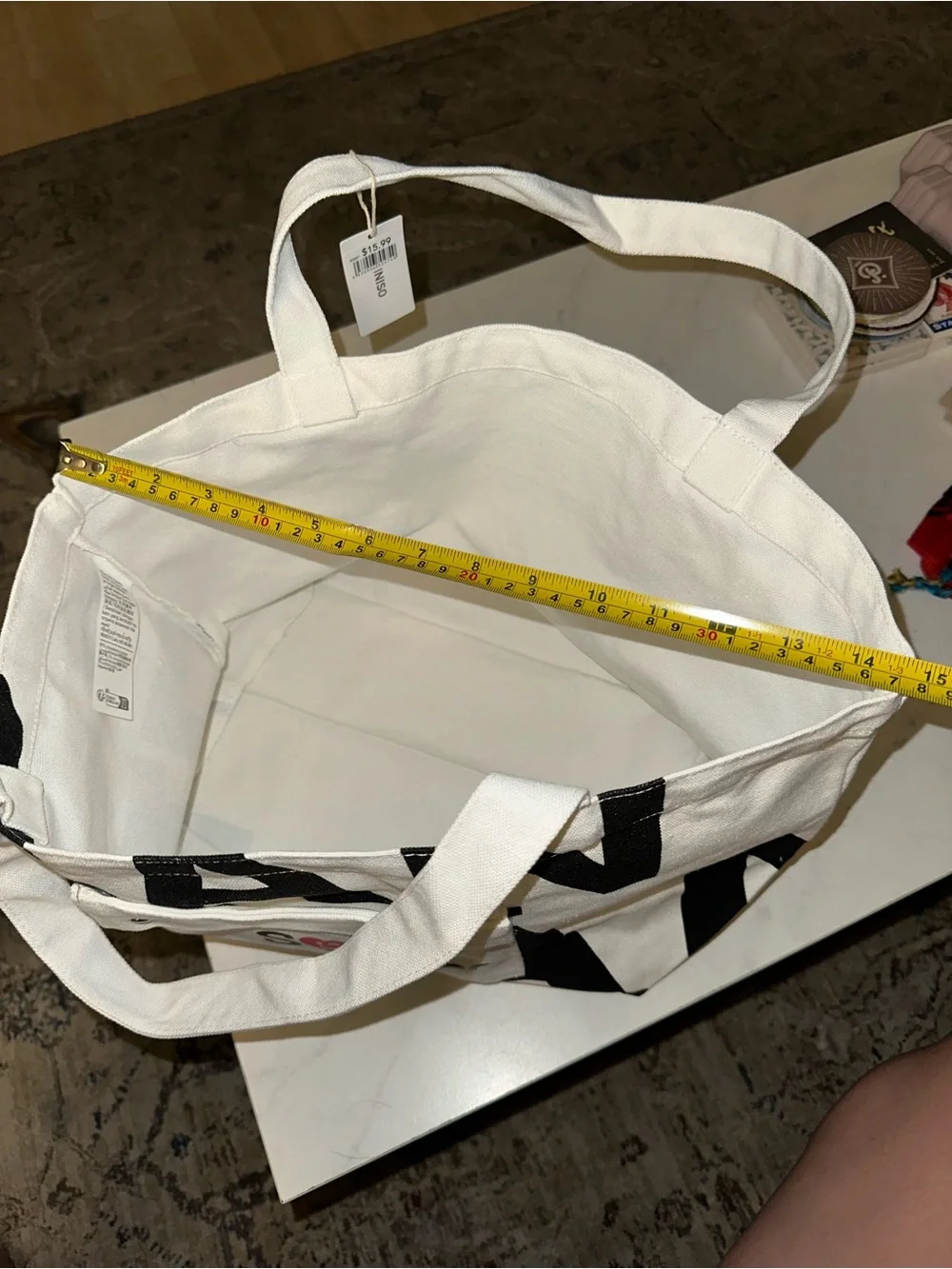Miniso San Francisco white Canvas Tote Bag